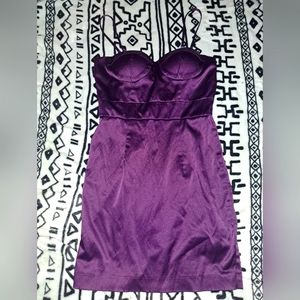Fashion nova purple silky wm mini dress. Sz med.